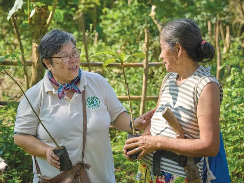 Para las comunidades indígenas aisladas que colaboran con Miriam College, la reforestación es una labor importante, pero no suficiente para prevenir la degradación ambiental. (Paul Jeffrey/Filipinas)