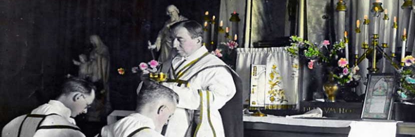 Father James Walsh in prayer.