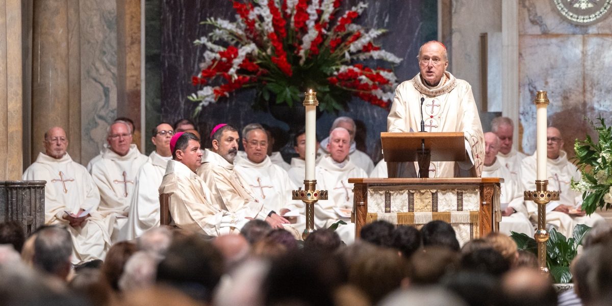 Washington Cardinal Robert W. McElroy gives the homily at a Mass marking the 111th World Day of Migrants and Refugees on Sept. 28, 2025, at the Cathedral of St. Matthew the Apostle in Washington. (OSV News/Mihoko Owada, Catholic Standard)