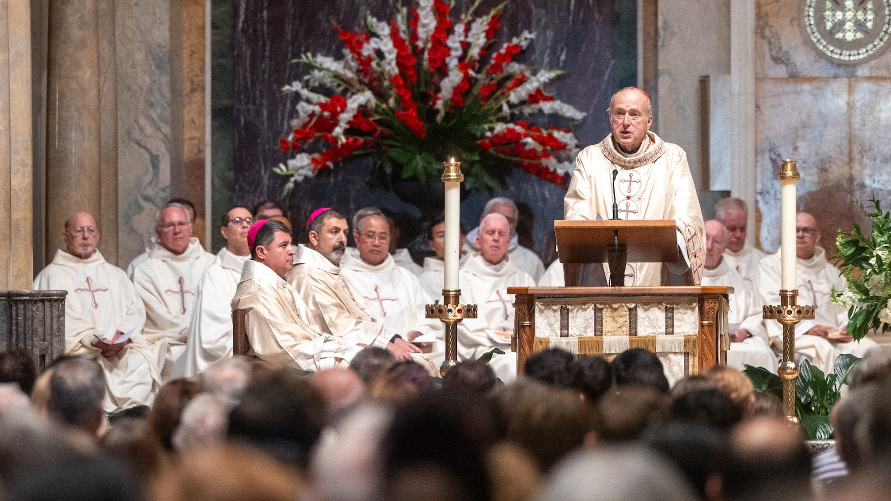 Washington Cardinal Robert W. McElroy gives the homily at a Mass marking the 111th World Day of Migrants and Refugees on Sept. 28, 2025, at the Cathedral of St. Matthew the Apostle in Washington. (OSV News/Mihoko Owada, Catholic Standard)