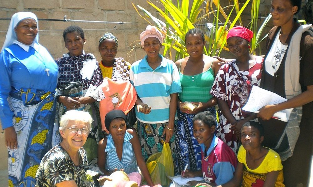 Maryknoll Sister Connie Krautkremer (wearing glasses) served women in Tanzania until 2015. (Courtesy of Connie Krautkremer/Tanzania)