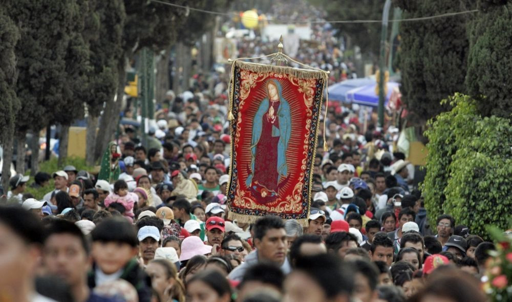 A file photo shows pilgrims making their way to the Basilica of Our Lady of Guadalupe in Mexico City. As Dec. 12 approaches, millions of pilgrims are converging on the basilica, one of the most visited Marian shrines in the world. (OSV News/Felipe Courzo, Reuters)