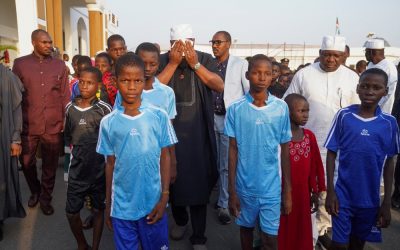Schoolchildren from St. Mary’s Catholic School in Papiri, Nigeria, arrive at the Niger State Government House Dec. 8, 2025, after being freed from captivity following their abduction by gunmen Nov. 21. Church officials confirmed that the remaining 130 students were released on Dec. 21, ending a month-long ordeal that began when more than 300 pupils were abducted from the diocesan school in Niger State. (OSV News/Marvellous Durowaiye, Reuters)
