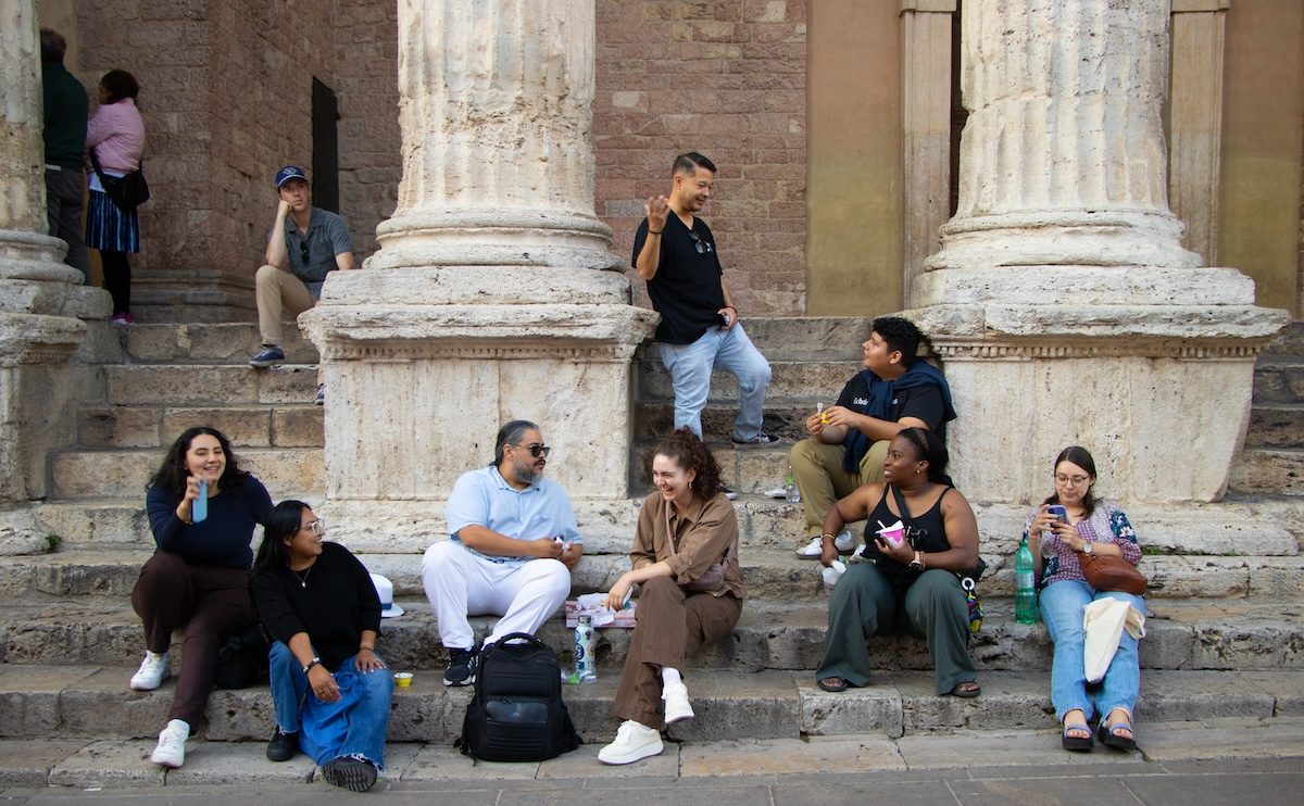 Maryknoll’s young adult ambassadors joined with Catholic Climate Covenant young adults for a Jubilee pilgrimage to Italy last fall commemorating the 10th anniversary of the encyclical Laudato Si’: On Care for Our Common Home. (Andrea Moreno-Díaz/Italy)