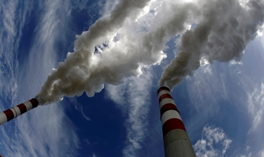 A file photo shows smoke billowing from the stacks of the Belchatow Power Station in Belchatow, Poland, Europe’s biggest coal-fired power plant. (OSV News/Peter Andrews, Reuters)