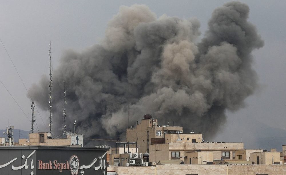 Smoke rises following an explosion in Tehran, Iran, March 2, 2026, following the Israeli and U.S. strikes on Iran and the killing of Iran’s Supreme Leader Ayatollah Ali Khamenei Feb. 28. (OSV News/Majid Asgaripour, WANA via Reuters)
