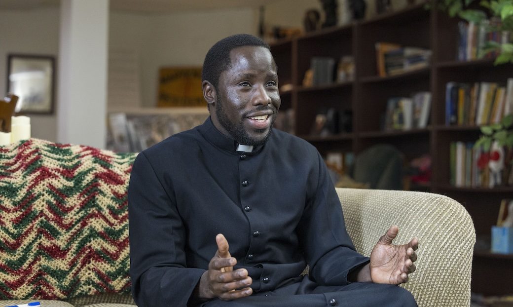 Featured image: Maryknoll Seminarian Victor Mutobera, 36, shown at the Maryknoll Society formation house in Chicago, will be ordained a priest on June 6 after eight years of intensive preparation. Mutobera, who is from Kenya, became a transitional deacon last year as a step toward the priesthood. (Octavio Durán/U.S.)