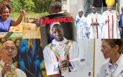 Collage designed by Melissa Romano, Maryknoll magazine design coordinator.