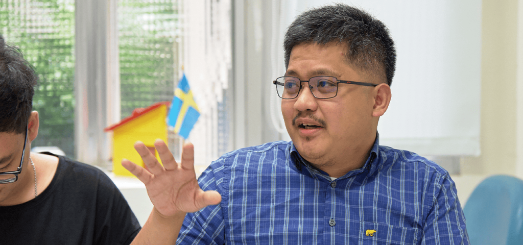El seminarista Maryknoll Paschal Madukwa se prepara para el sacerdocio misionero en un programa de entrenamiento en Taiwán. (Paul Jeffrey/Taiwán)