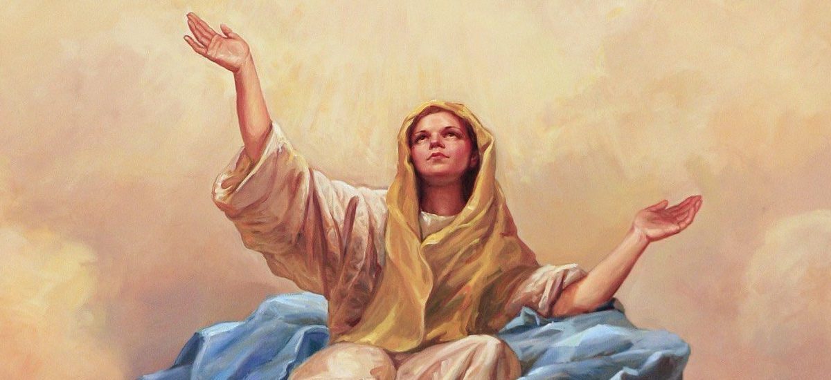 Las cartas fueron recibidas en inglés y traducidas por el equipo de Misioneros. Imagen destacada: Un mural retrata a la Vírgen María elevándose al cielo en la Basílica de la Asunción en Baltimore, Estados Unidos. (OSV News/Nancy Wiechec)
