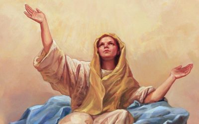 Las cartas fueron recibidas en inglés y traducidas por el equipo de Misioneros. Imagen destacada: Un mural retrata a la Vírgen María elevándose al cielo en la Basílica de la Asunción en Baltimore, Estados Unidos. (OSV News/Nancy Wiechec)