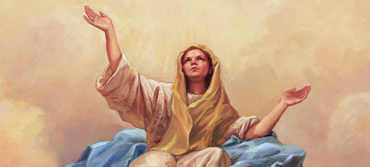 Las cartas fueron recibidas en inglés y traducidas por el equipo de Misioneros. Imagen destacada: Un mural retrata a la Vírgen María elevándose al cielo en la Basílica de la Asunción en Baltimore, Estados Unidos. (OSV News/Nancy Wiechec)