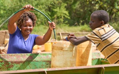 Maryknoll Fathers and Brothers sponsors wells and water storage systems for parishes in a drought-stricken region of Kenya.